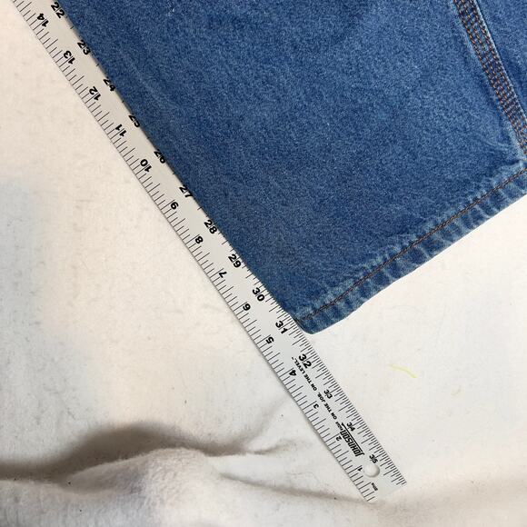 Carhartt FR Denim Jeans Men's 34w x 32L Flame Resistant FRB13 DNM Blue Utility - Picture 10 of 16